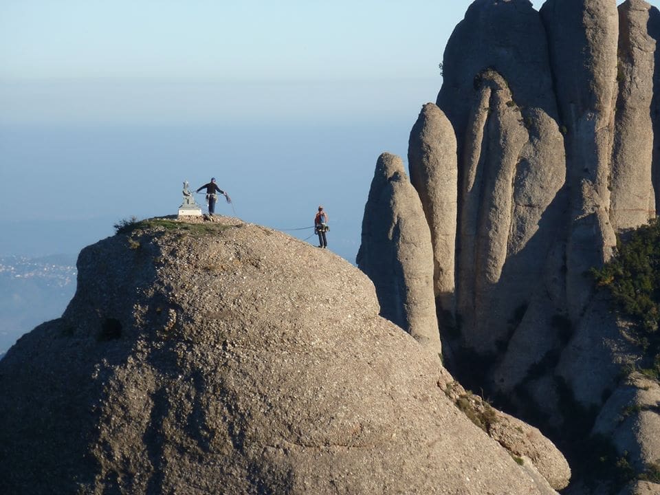 El final de l'escalada del Cavall Bernat